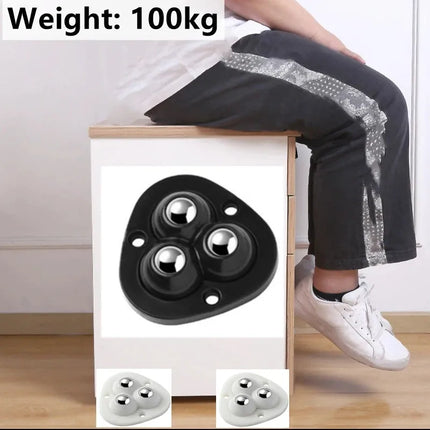 Caster Wheels Set of 4, 360 Degree Swivel Casters for Heavy Furniture