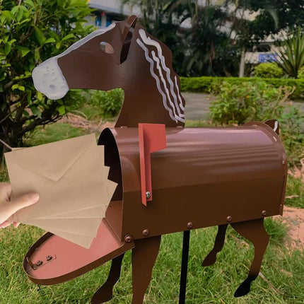 Metal Mailbox, Unique Decorative Mailbox for Garden Decor