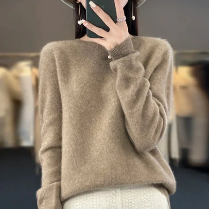 Merino Wool Sweater for Women, Merino Wool Pullover with Long Sleeves – image 17