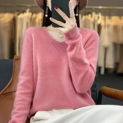 Womens Sweaters, Soft Knitted Sweater with O Neck and Long Sleeves for Winter – image 11