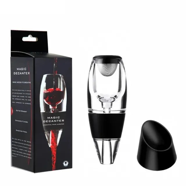 Wine Decanter Set with Aerator Pourer and Filter, Red Wine Aerator