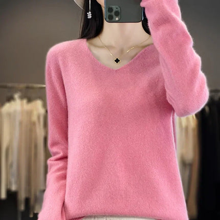 Womens Sweaters, Merino Wool Sweaters, Knit Sweater with Crew Neck, Merino Wool Pullover for Fall and Winter