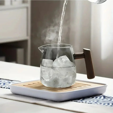 Glass Teapot with Wooden Handle, Gift for Tea Lover – image 6
