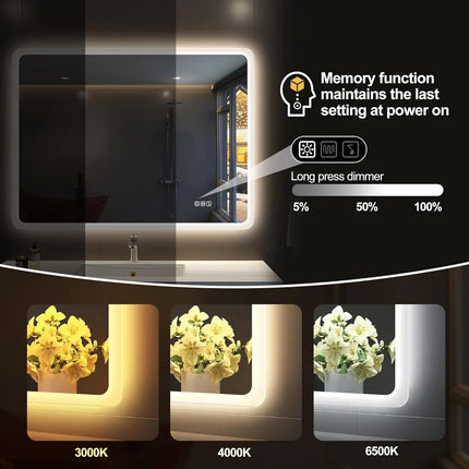 Lighted Vanity Mirror for Bathroom, Smart Mirror with Bluetooth Speaker – photo 44