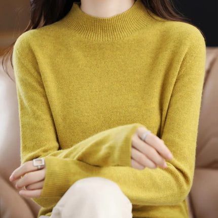 Womens Sweaters, Merino Wool Pullover with Crew Neck – image 75