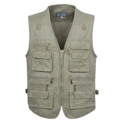 Mens Vests, Fishing Vest with Multiple Pockets, Hiking Vest for Travel, Sleeveless Jacket, Mens Clothing