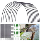 Poly Tunnel Hoop Set for Raised Beds, Fiberglass Garden Hoops with Connectors, Mini Greenhouse Frame for Vegetable Beds