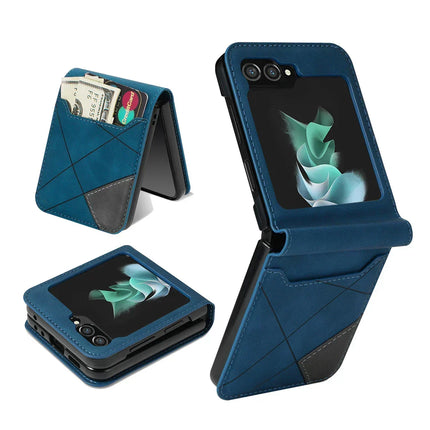 Phone Case for Samsung Galaxy Z Flip 3 4 5 6, Leather Wallet Phone Case with Card Holder