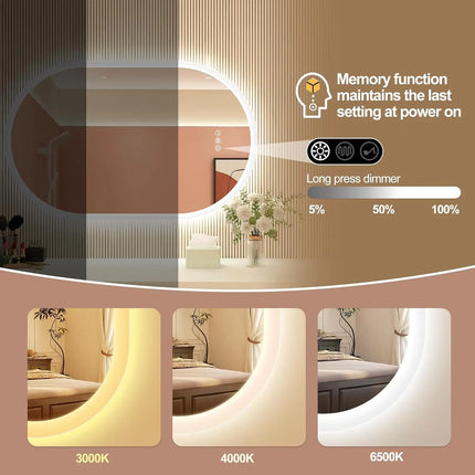 Lighted Vanity Mirror for Bathroom, Smart Mirror with Bluetooth Speaker – photo 26