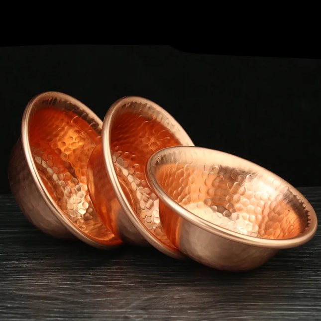 Shrine Bowl, Hand Hammered Brass Bowl for Water Offering, Small Nepalese Buddhist Offering Bowls for Buddha