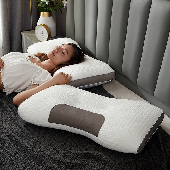 Side Sleeper Pillow for Neck and Shoulder Pain, Neck Pillow for Back Sleepers, Hybrid Neck Support Pillow for Sleeping