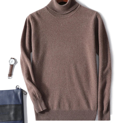 Mens Turtleneck Sweater, Wool Roll Neck Sweater for Men – image 32