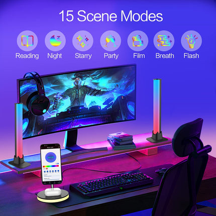 Smart LED Light Bars with App Control & Color Adjustment | Syncs with Music for Immersive Atmosphere