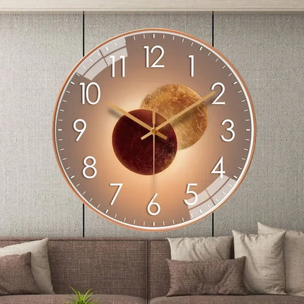Wall Clock for Living Room, Silent Wall Clock Non Ticking, Battery Operated Wall Clock for Bedroom and Office