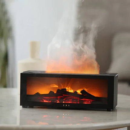 Humidifier with Mesmerizing Flame Effect & Multicolor Lighting | USB-Operated for Soothing Atmosphere