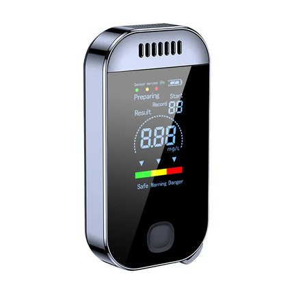 Breathalyzer, Portable Alcohol Tester with LCD Display, Keychain Breathalyzer, USB Rechargeable Breath Tester