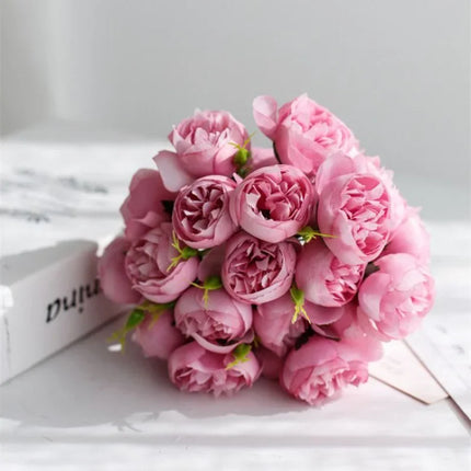 Peony Bouquet, Artificial Flowers for Vase – image 12
