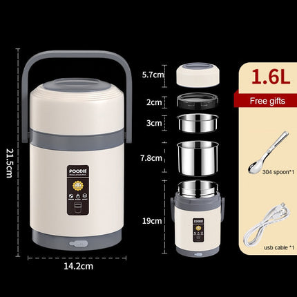 Heated Lunch Box, Stainless Steel Lunch Box with USB Power – image 9
