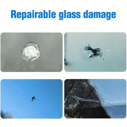Windshield Repair Kit, Cracked Windshield Repair for Chips and Cracks