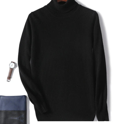 Mens Turtleneck Sweater, Wool Roll Neck Sweater for Men – image 37