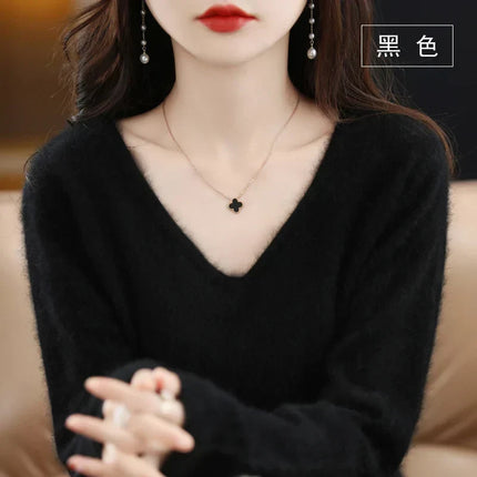Cashmere Sweater for Women, Soft Long Sleeve Pullover Sweater – image 14
