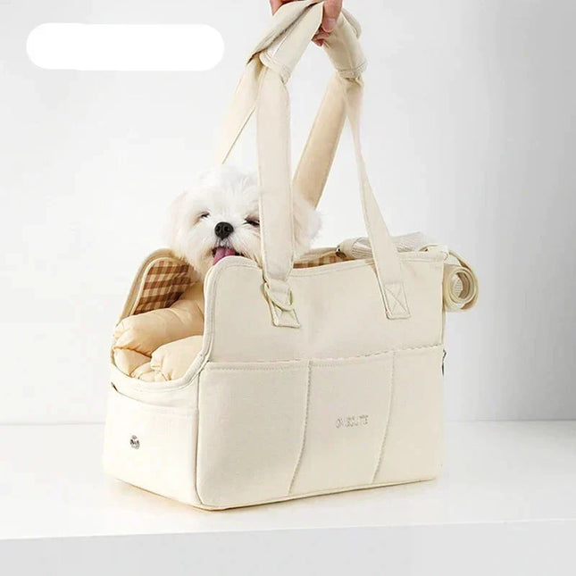 Cat Carrier, Small Dog Carrier Bag, Soft Pet Carrier Tote for Cats and Puppies, Cotton Dog Travel Bag_01