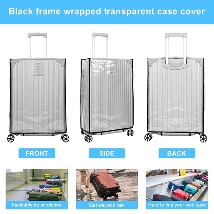 Luggage Covers for Suitcase, Clear Waterproof Suitcase Cover Protector 18 to 30 Inch – image 12