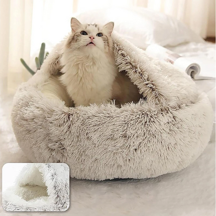 Covered Dog Bed, Calming Cave Dog Bed for Small Dogs – image 9