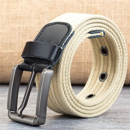 Mens Belt, Adjustable Fabric Belt for Jeans and Shorts – image 4