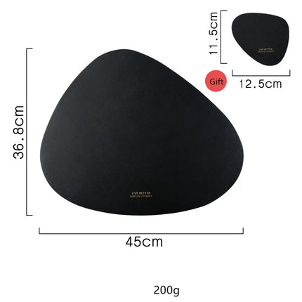 PU Leather Heat Insulation Table Mats with Non-Slip Design | Stylish and Durable Protection for Dining Surfaces