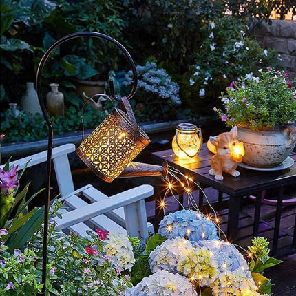 Solar Watering Lantern with LED Light Display | Weather-Resistant Outdoor Decor for Garden Ambiance