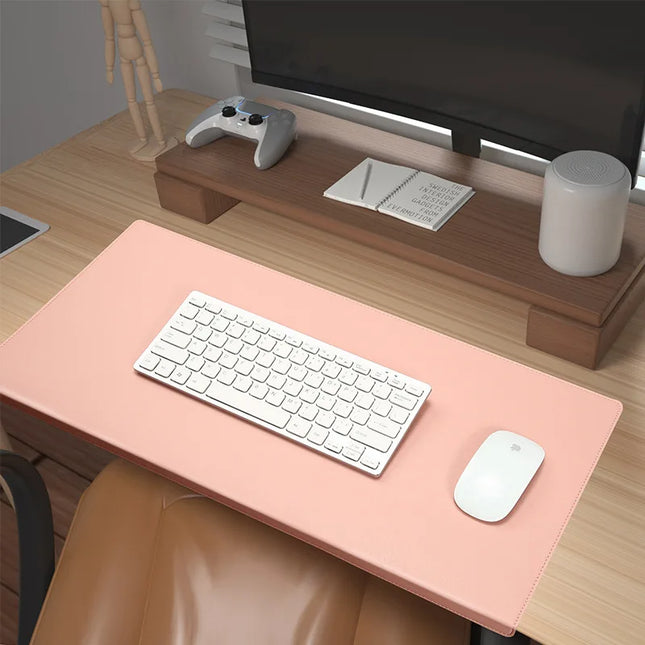 Leather Desk Mat with Wrist and Elbow Rest, Non Slip Desk Pad for Office and Makeup Desk – image 5
