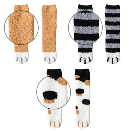 Fuzzy Socks with Cat Paw Design, Warm Socks for Winter – image 5