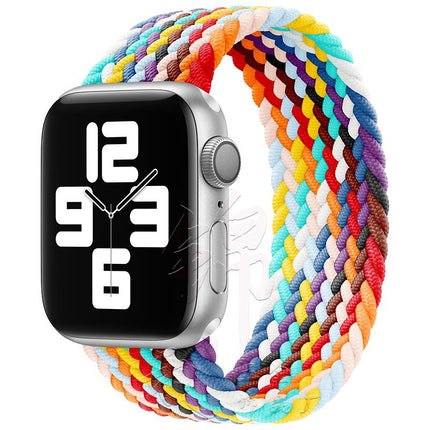Braided Solo Loop Apple Watch Band, Stretchy Nylon Apple Watch Strap