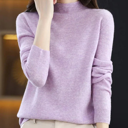 Womens Sweaters, Merino Wool Pullover with Crew Neck – image 16