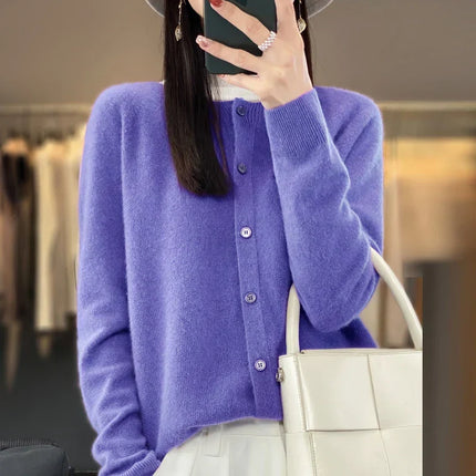 Merino Wool Sweater for Women, Cable Knit Sweater Pullover – image 8