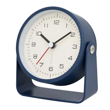 Alarm Clocks, Battery Operated Alarm Clock with Silent Quartz, Metal Desk Clock for Bedroom and Office, Desk Accessories