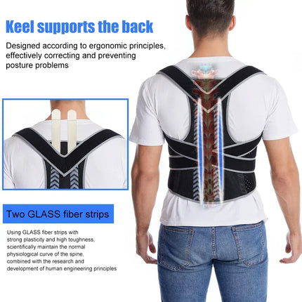 Back Brace with Shoulder Straps, Lumbar Support Belt for Lower Back Pain