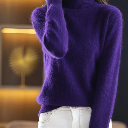 Cashmere Sweaters for Women, Slim Fit Knitted Sweater with Long Sleeves
