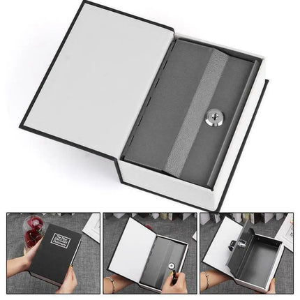 Book Safe Box with Key or Combination Lock, Fake Book Diversion Safe for Cash and Jewelry – image 10