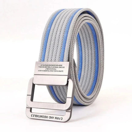 Mens Belt with Double Ring Buckle, Adjustable Web Belt for Jeans and Shorts – image 23