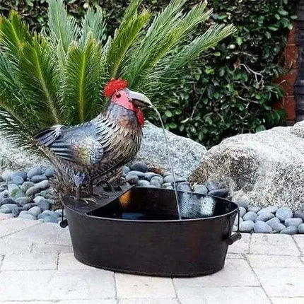 Outdoor Waterfall Fountain with Animal Figurines, Garden Decor Water Feature – image 6