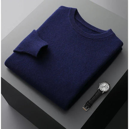 Merino Wool Sweater for Men, Mens Cable Knit Sweater – image 8