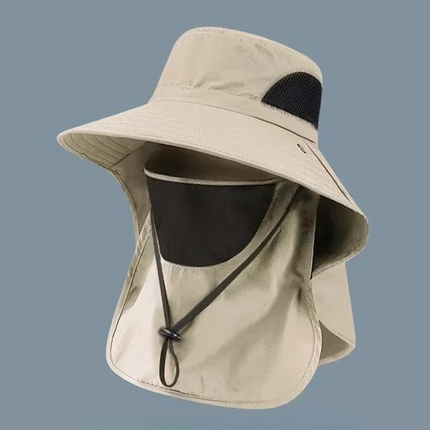Sun Hat with Wide Brim and Neck Flap, UV Protection Fishing Hat for Hiking and Camping – image 6