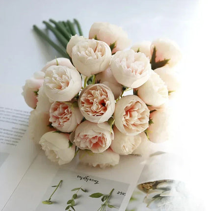 Peony Bouquet, Artificial Flowers for Vase – image 9