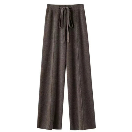Wide Leg Pants for Women, Knit Wide Leg Trousers in Wool Cashmere Blend