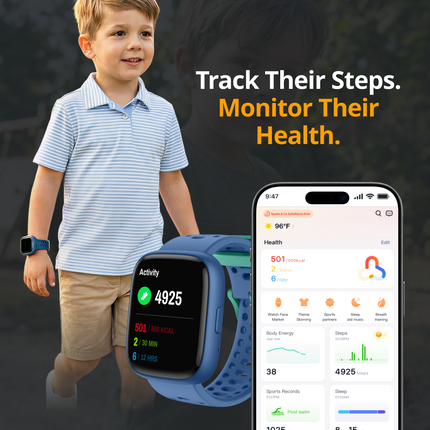 SafeWatch Kids | GPS Smartwatch for Kids with Health Tracking & Games | IP68 Waterproof for Active Lifestyle 6