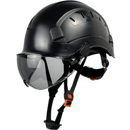 Safety Helmet | CE ABS Hard Hat with Integrated Goggles & Visor | Durable Protection for Industrial Use 0