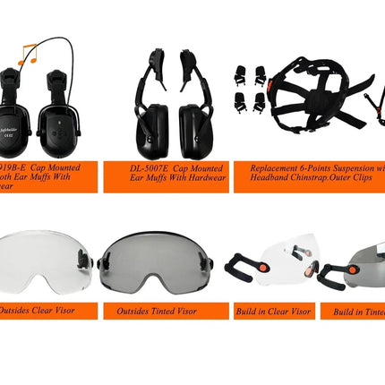 Safety Helmet | CE ABS Hard Hat with Integrated Goggles & Visor | Durable Protection for Industrial Use 3