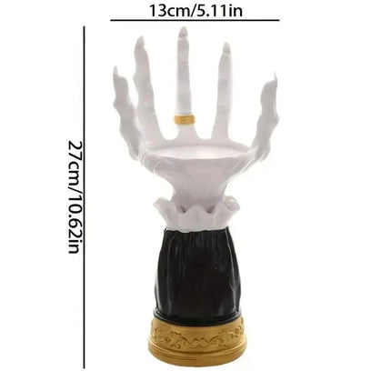 Halloween Candlestick Holder with Gold Base, Resin Witch Decor for Halloween Decorations – image 6